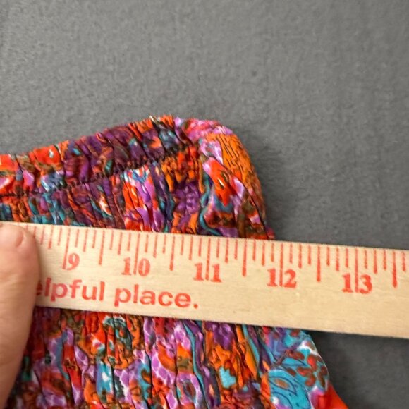 Mamey Paisley Elasticated Waist Palazzo Wide Leg Pants Women Small Multicolor NA - Picture 9 of 10